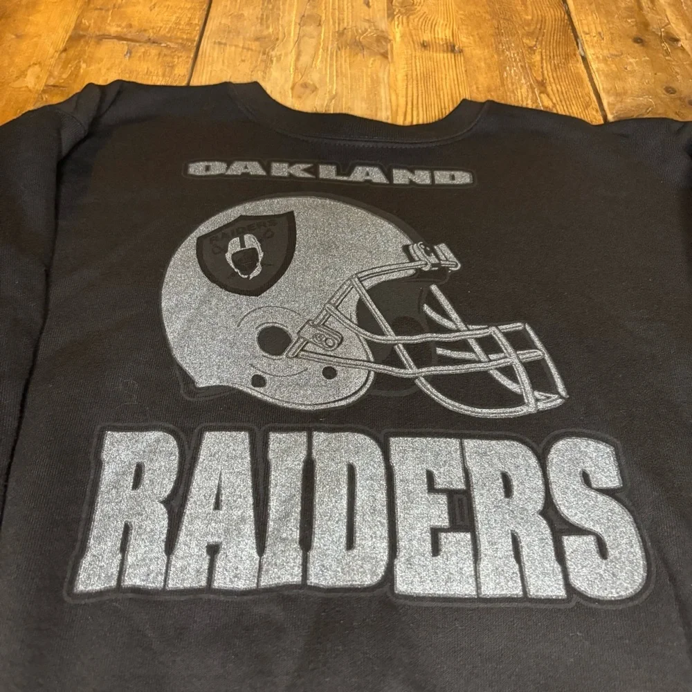 Vintage Starter Oakland Los Angeles Raiders Crewneck Sweatshirt NFL - Picture 4 of 10